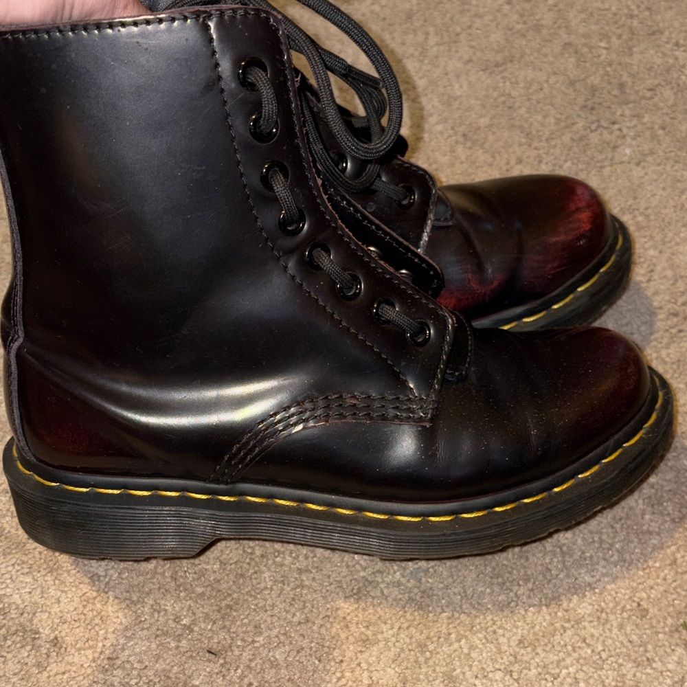 1460 Arcadia Leather Boots CHERRY 🍒 - Picture 3 of 8